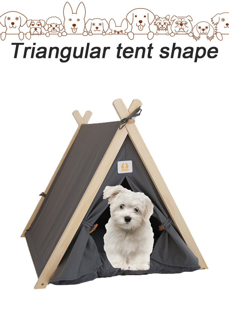 Portable Pet Tent Cat Tent Pet Folding Tents Large Cave Bed for Indoor Cats and Small Dogs with Soft Mat Tents for Outside Cats Houses Indoor Puppy House with Cushion Bed