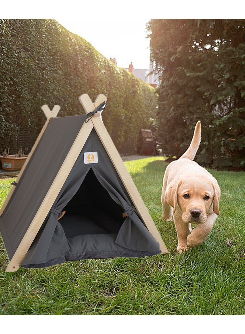 Portable Pet Tent Cat Tent Pet Folding Tents Large Cave Bed for Indoor Cats and Small Dogs with Soft Mat Tents for Outside Cats Houses Indoor Puppy House with Cushion Bed