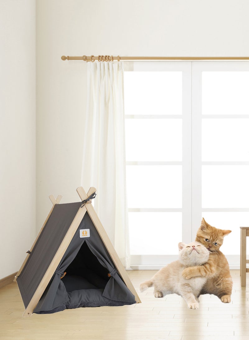 Portable Pet Tent Cat Tent Pet Folding Tents Large Cave Bed for Indoor Cats and Small Dogs with Soft Mat Tents for Outside Cats Houses Indoor Puppy House with Cushion Bed