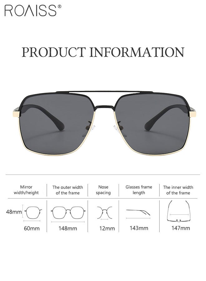 Men's Polarized Driving Aviator Sunglasses, UV400 Protection Sun Glasses, Fashion Anti-glare Sun Shades, Suitable for Men Golfing, Fishing, Traveling, 60mm
