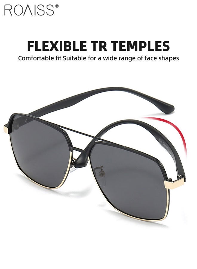 Men's Polarized Driving Aviator Sunglasses, UV400 Protection Sun Glasses, Fashion Anti-glare Sun Shades, Suitable for Men Golfing, Fishing, Traveling, 60mm