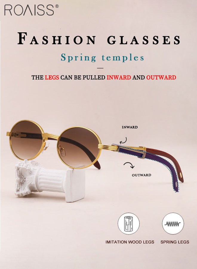 Oval Sunglasses for Men Women, UV400 Protection Sun Glasses, Fashion Sun Shades for Shopping Party Travel with Glasses Case, 53mm