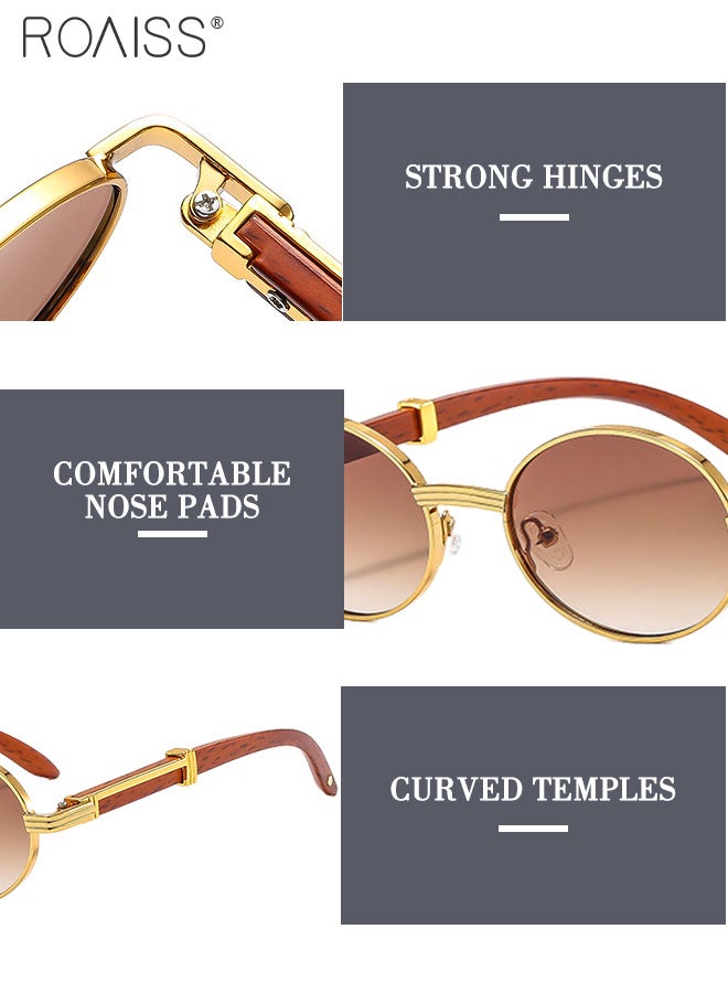 Oval Sunglasses for Men Women, UV400 Protection Sun Glasses, Fashion Sun Shades for Shopping Party Travel with Glasses Case, 53mm