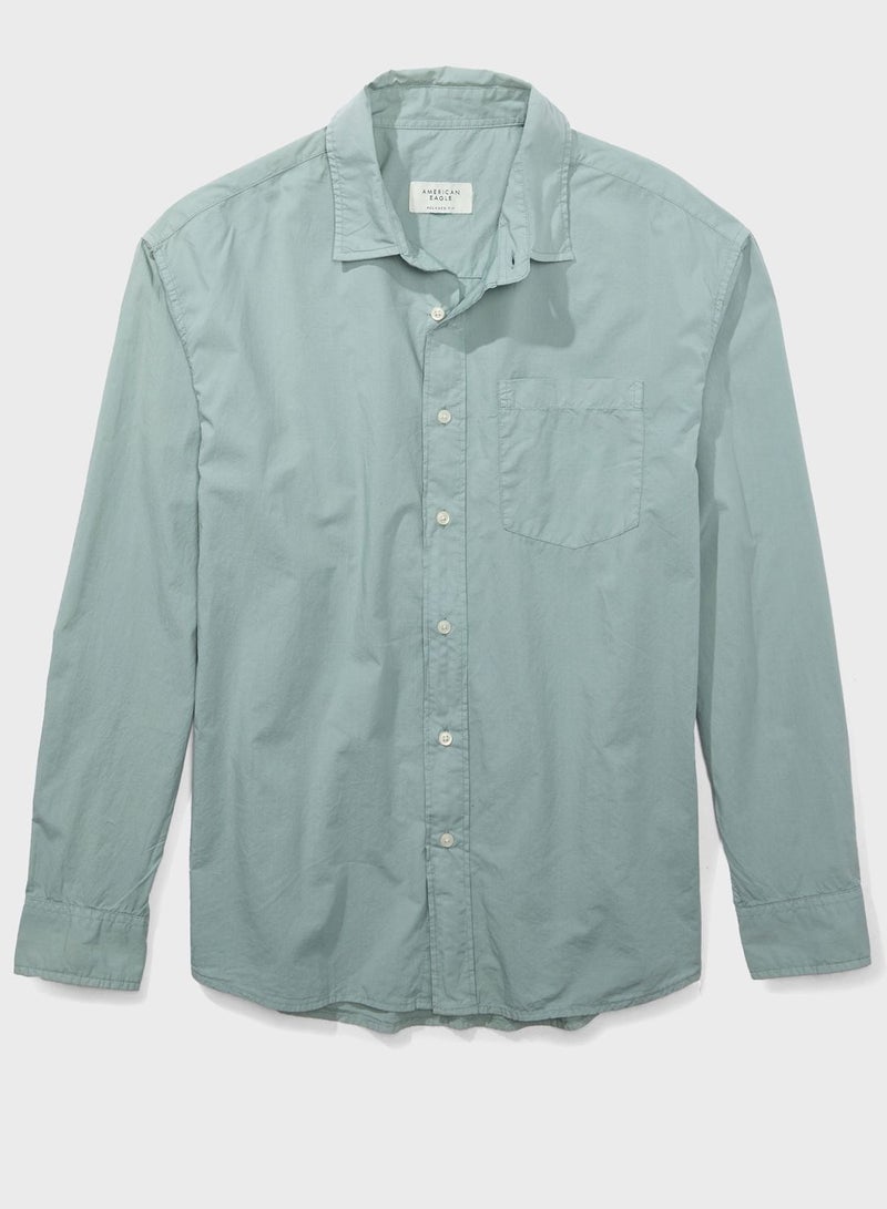 Poplin Button-Up Shirt