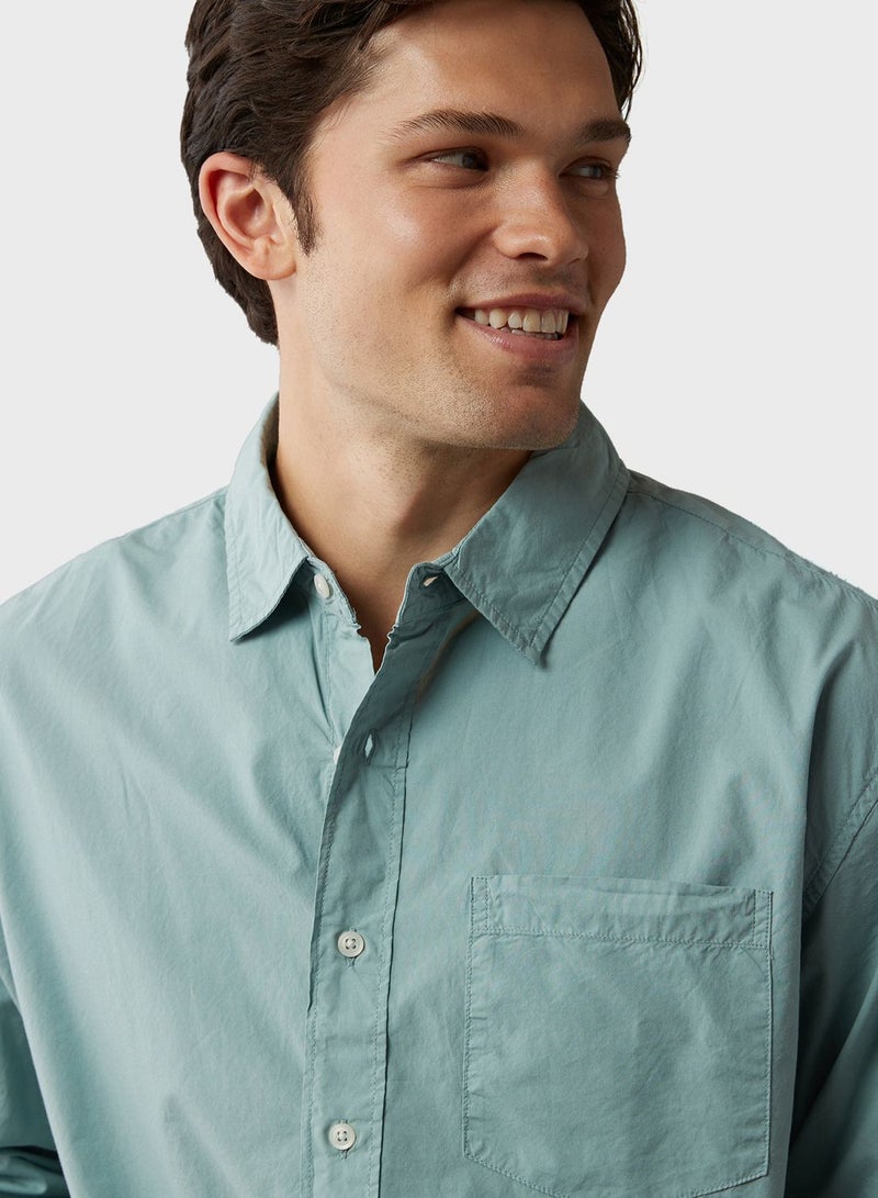 Poplin Button-Up Shirt