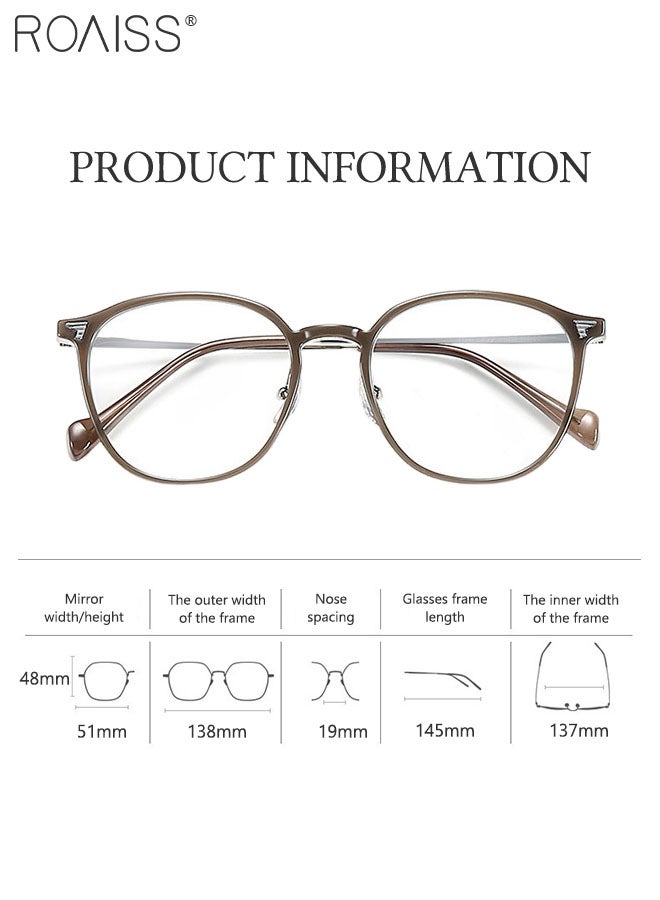 Women's Blue Light Blocking Glasses, Blue Light Filter Computer Reading Gaming TV Phones Round Eyeglasses, Fashion Anti Eyestrain Headache Eyewear