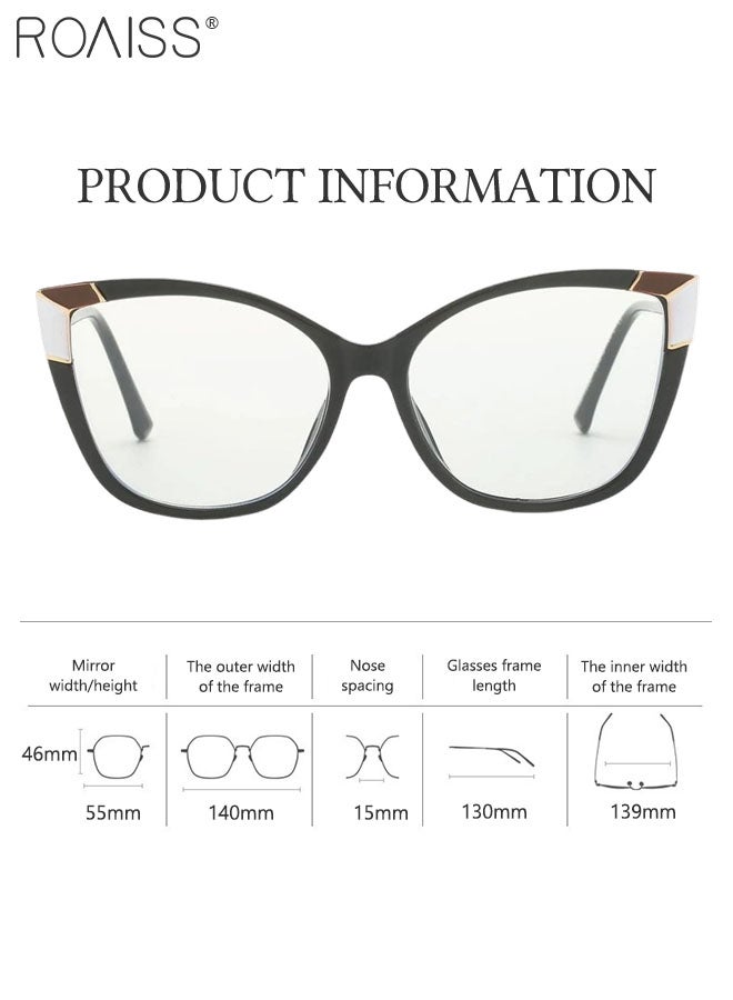 Women's Blue Light Blocking Glasses, Blue Light Filter Computer Reading Gaming TV Phones Cat Eye Eyeglasses, Fashion Anti Eyestrain Headache Eyewear