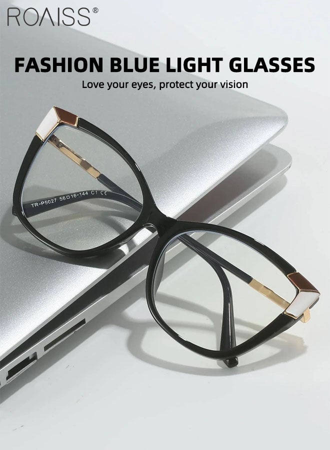 Women's Blue Light Blocking Glasses, Blue Light Filter Computer Reading Gaming TV Phones Cat Eye Eyeglasses, Fashion Anti Eyestrain Headache Eyewear