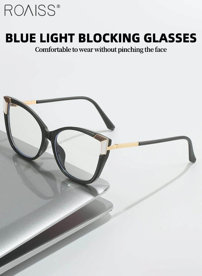 Women's Blue Light Blocking Glasses, Blue Light Filter Computer Reading Gaming TV Phones Cat Eye Eyeglasses, Fashion Anti Eyestrain Headache Eyewear