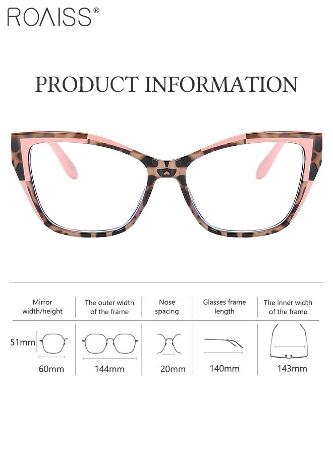 2 Pcs Cat Eye Photochromic Anti-Blue Light Eyeglasses for Women Clear Lens Fashion Glasses Frames Anti UV and Glare Blue Light Filter Computer Glasses