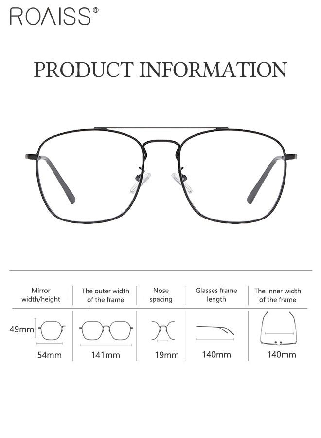 Blue Light Blocking Glasses Blue Light Filter Computer Reading Gaming TV Phones Square Eyeglasses Fashion Anti Eyestrain Headache Eyewear for Men Women Black 54mm