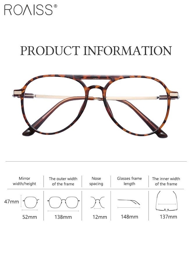 Blue Light Blocking Glasses Anti UV and Glare Blue Light Filter Computer Glasses Aviator Double Bridge Color Changing Eyewear for Men Women 52mm
