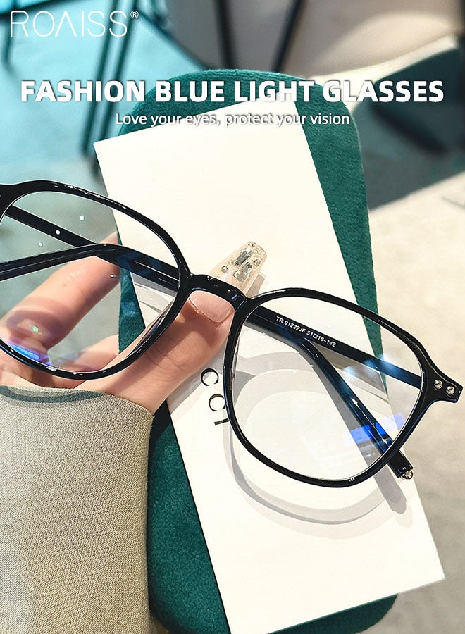 Women's Blue Light Blocking Glasses, Blue Light Filter Computer Reading Gaming TV Phones Square Eyeglasses, Fashion Anti Eyestrain Headache Eyewear