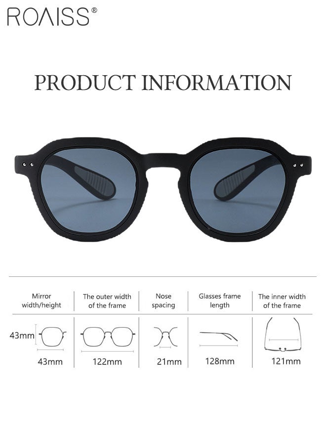 Round Polarized Sunglasses for Kids, UV400 Protection Cute Beach Holiday Sun Glasses with Lightweight Flexible TPEE Frame for Boys Girls and Children Age 3-12, 43mm