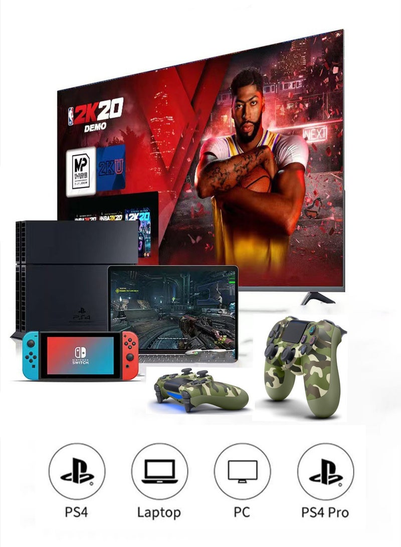 Dualshock Wireless Controller For PlayStation 4 Green Camoflage