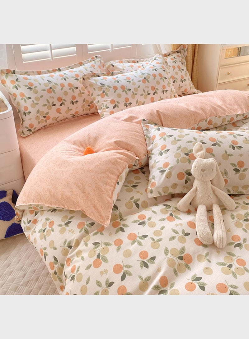 Pink fruit pattern bedding set