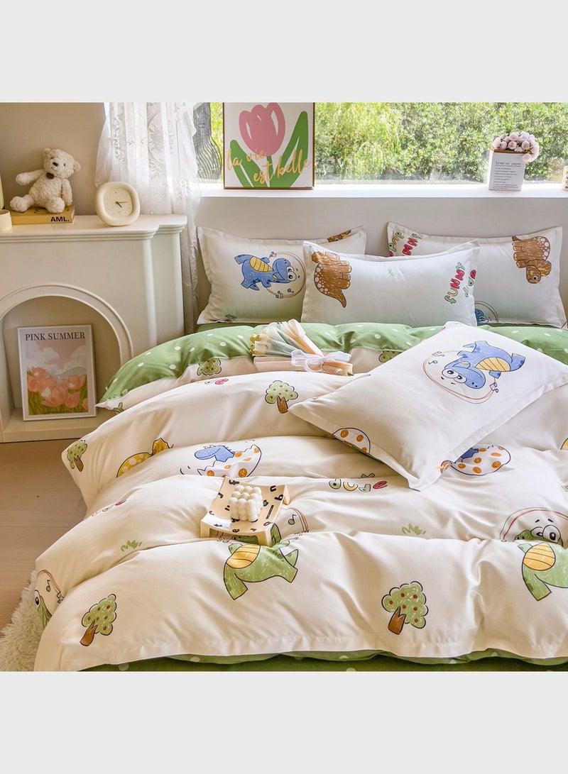 Green dinosaur pattern bedding set