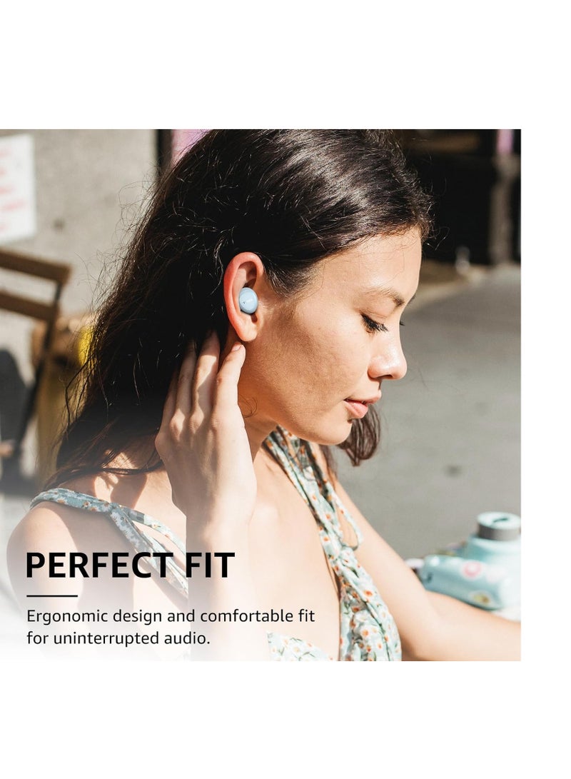 TOZO A1 Mini Wireless Earbuds Bluetooth 5.3 in Ear Light-Weight Headphones Built-in Microphone, IPX5 Waterproof, Immersive Premium Sound Long Distance Connection Headset with Charging Case, Blue