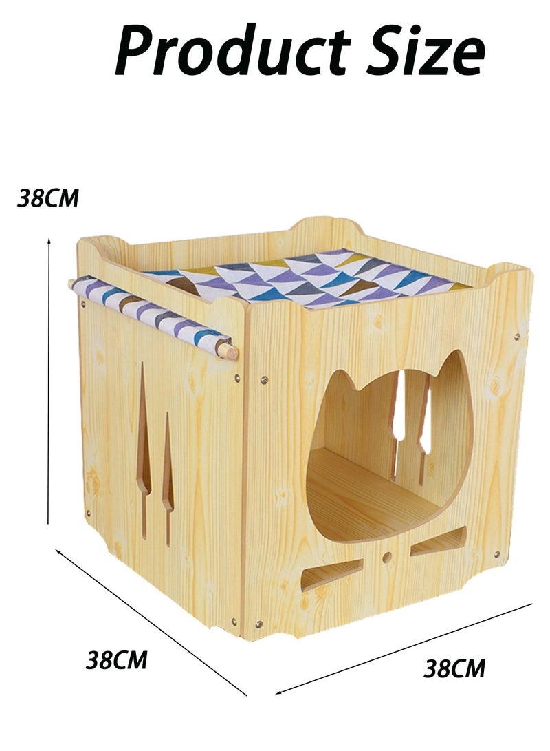 Cat Nest Cat Tree Four Seasons Universal Enclosed Stackable Cat House Hidden Cat Cave Cat Cage Cat Climbing Frame Cat Box Cabinet Cat Hideaway Wood Cabinet Indoor Pet House