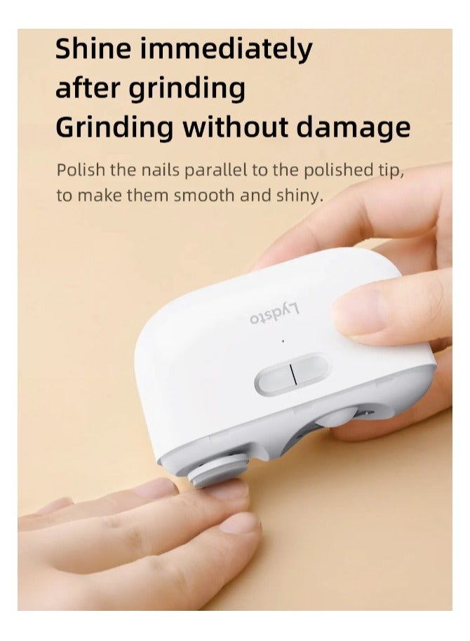 Lydsto-Electric Nail Cutter with LED Light, Automatic Nail Grinder, Trimmer for Baby, Manicure Tools, Nail Care, 2 in 1