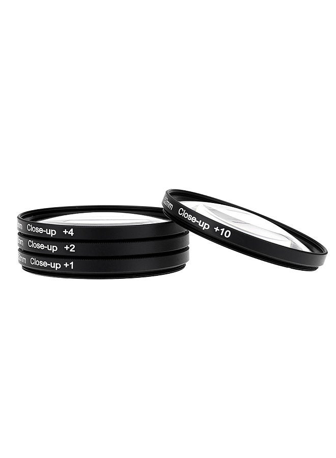 52mm Macro Close-Up Filter Set +1 +2 +4 +10 with Pouch for Nikon D7200 D5200 D3200 D3100 Canon Sony Pentax DSLRs