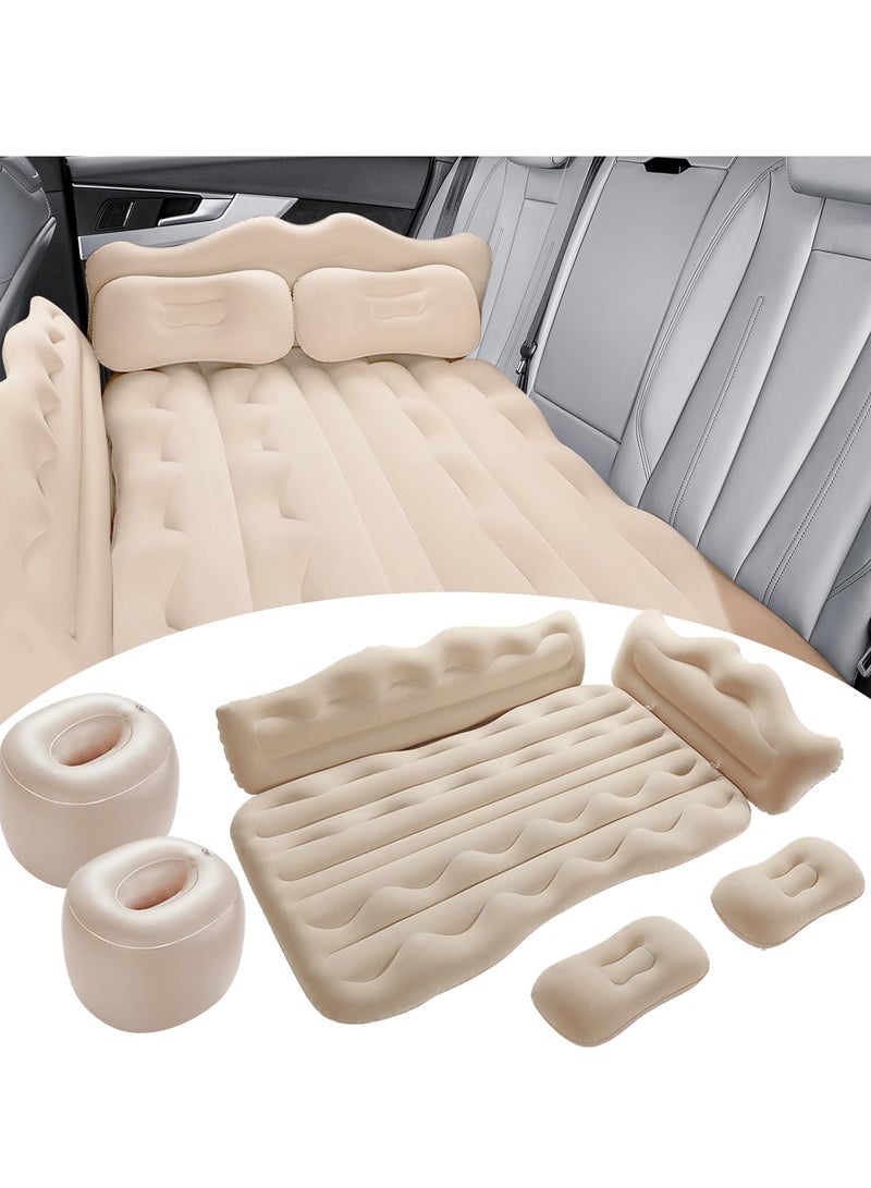 SYOSI SUV Air Mattress for Tesla Model Y Model 3,S,X Car Mattress Bed for SUV/Sedan/Minivan/Truck Road Trips Accessories (Beige)