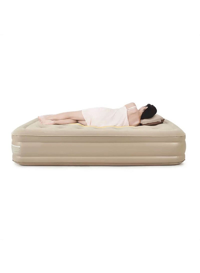 Air Bed Inflatable Inflatable Mattress Quick Self Inflation Deflation Air Mattress Blow Up Bed for Home Portable Camping Travel 198*152*40cm
