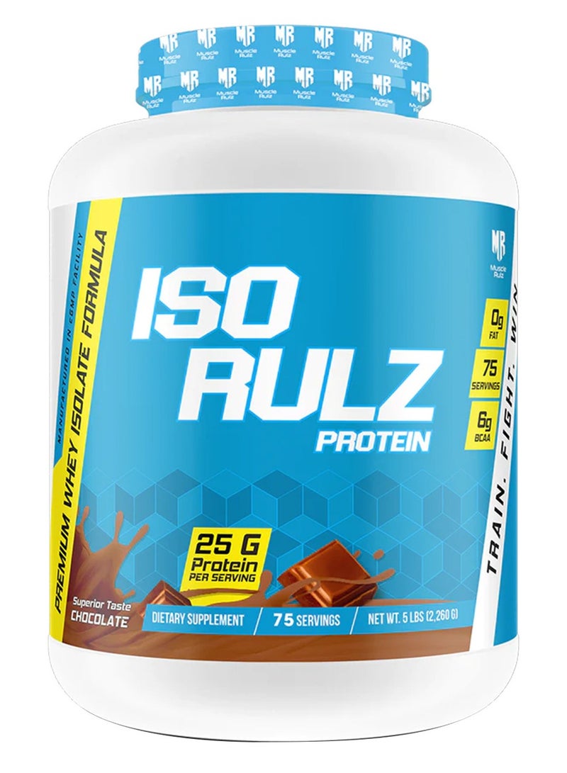 ISO Rulz Protein 5 lbs Chocolate Flavor 75 Serving