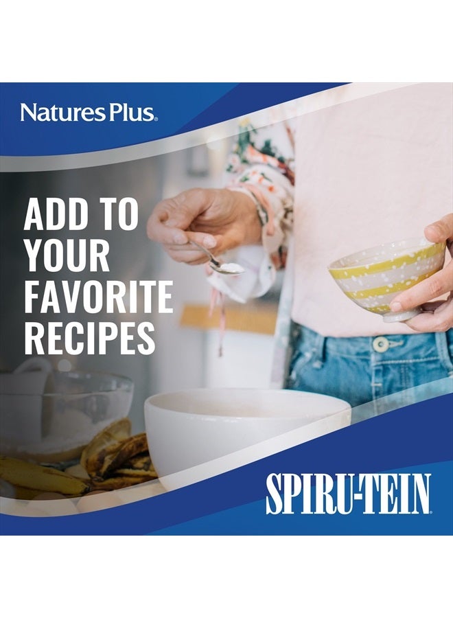 NaturesPlus SPIRU-TEIN Shake - Banana Flavor - 2.4 lbs, Spirulina Protein Powder - Plant Based Meal Replacement, Vitamins & Minerals For Energy - Vegetarian, Gluten-Free - 32 Servings