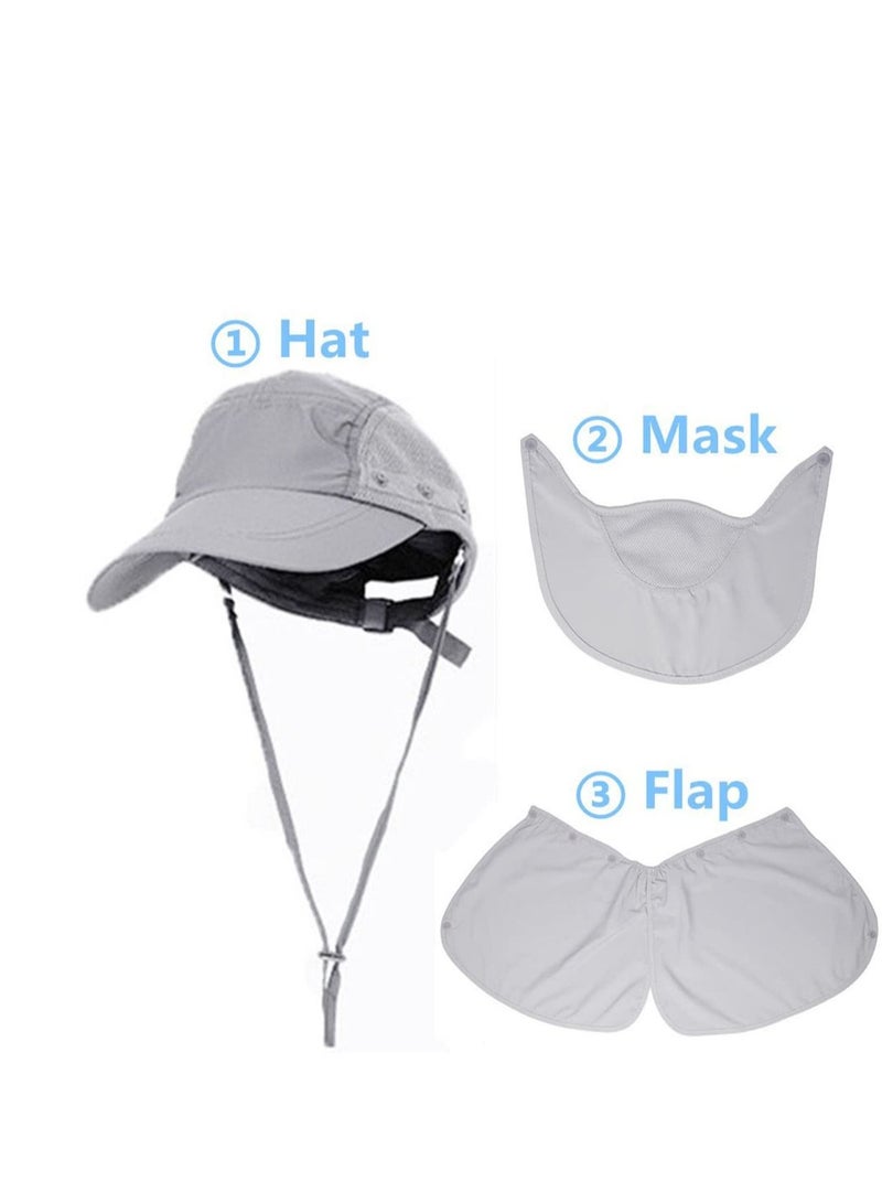 Sun Hat UV Sun Protection Neck Flap Cap UPF 50 Folding Fishing Hat Summer Outdoor Sport Wide Brim Hat Free Sunscreen for Women  Men