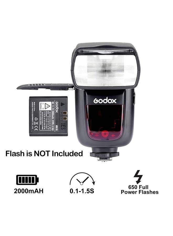 GODOX VB18 Battery Replacement for V860II V850 V860C V860N Speedlite Flash, DC 11.1V 2000mAh Lithium Battery Pack