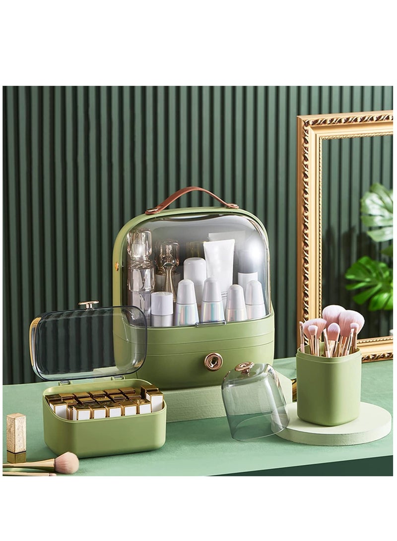 5 in 1 makeup organizer Box,skincare organizers ​with drawer，Waterproof, dustproof, make up organizers and storage drawers，Suitable for bathroom countertop, bedroom dresser