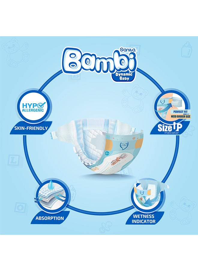 Baby Diapers Giant Pack Size 4+, Large plus, 10-18 KG, 46 Count