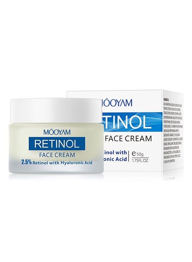 Retinol Face Cream- Anti-Wrinkle Anti Aging, Hyaluronic Acid Active Retinol Cream 50g