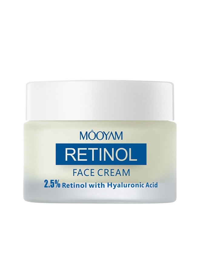 Retinol Face Cream- Anti-Wrinkle Anti Aging, Hyaluronic Acid Active Retinol Cream 50g