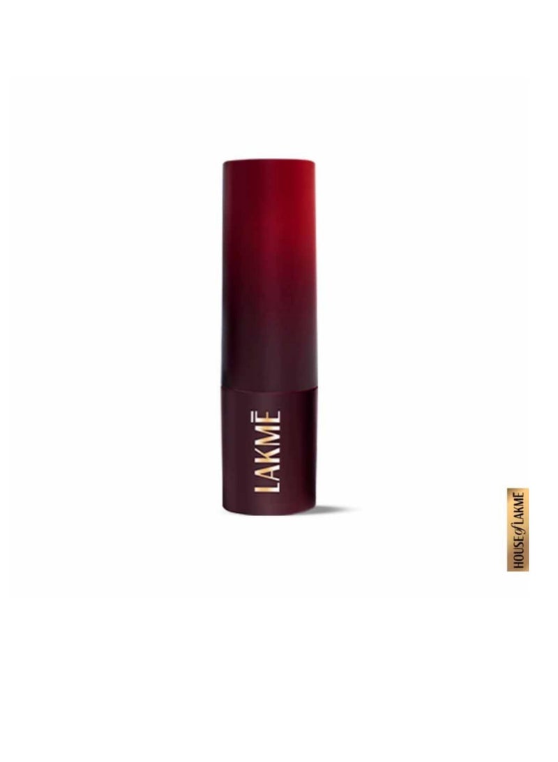 LAKMÉ Cushion Matte Lipstick Burgundy Bloom Long Lasting Comfortable Velvet Matte Finish Waterproof Non Drying Creamy Matte Bullet Lipstick 4.5G