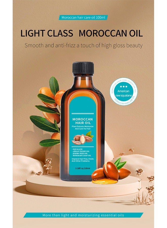 Moroccan hair oil 100ml-Jojoba Seed oil Argan Thore Oil Rosemary Leaf Oil Nourish Hair and Repair Frizzy Split Damaged Hair