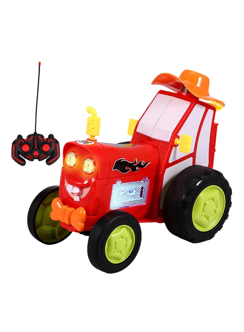 Crazy Jumping Car Toy,  Fast Stunt RC Cars, with Lights & Music, Wireless Remote Dancing Stunt Car, Double Sided Driving Trucks, RC Crawler Toy Cars for Kids Gift for Kids (Red)