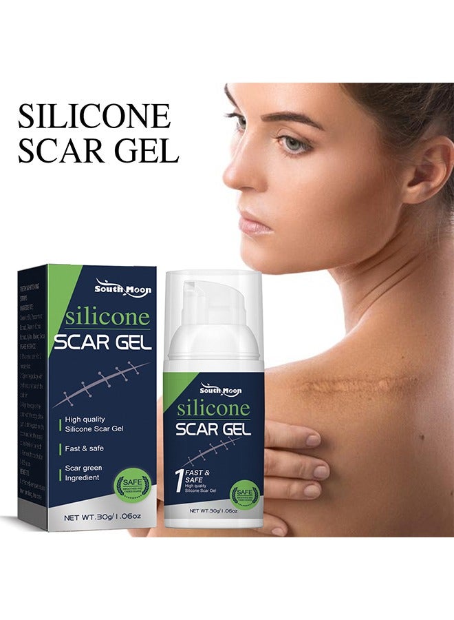 Silicone Scar Gel -Scar Removal Gel for Surgical Scars C Section Stretch Marks Acne Injury Burns Keloids Hypertrophic Old and New Scars 30g