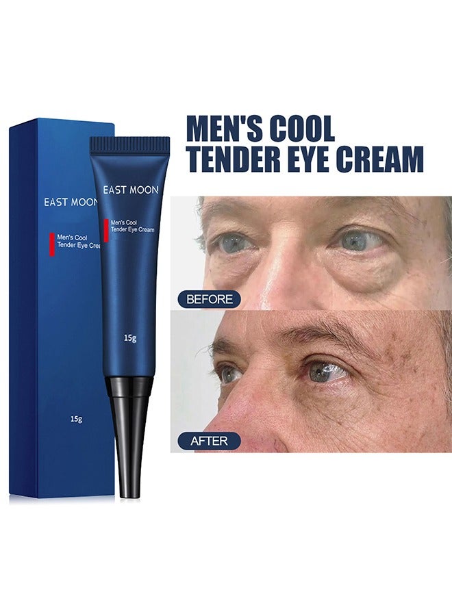 Men's Cool Tender Eye Cream-Retinol Anti Aging Fight Against Wrinkles And Signs Of Aging Around The Eyes, Boosts Hydration，Reduces Puffiness，Lightens Dark Circles, Suitable For All Skin Types