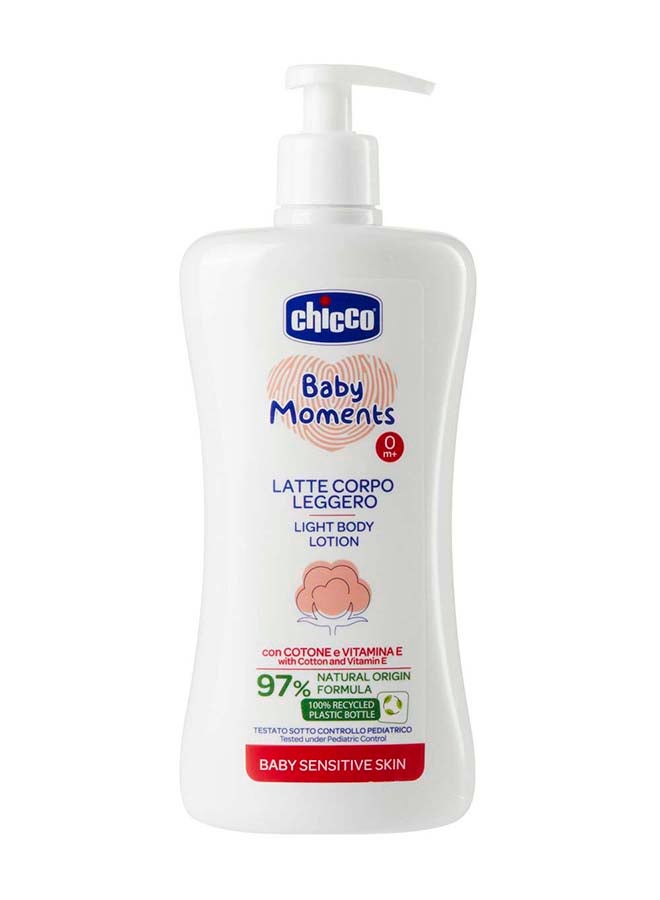 Baby Moments Light Body Lotion For Baby Sensitive Skin 0M+ 500Ml