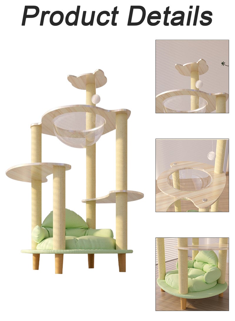 Large Cat Climbing Frame Large Cat Villa Transparent Capsule Cat Tree Cat Sofa Cat House Cat Jumping Platform Cat Scratching Board Cat Nest Sisal Cat Scratching Post Cat Toys