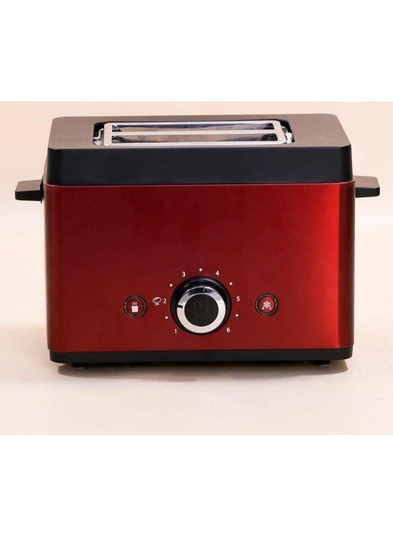 Classic Stainless Steel 2 Slice Bread Toaster with Griller Adjustable 6 Preset Browning Control, Cancel and Defrost Function