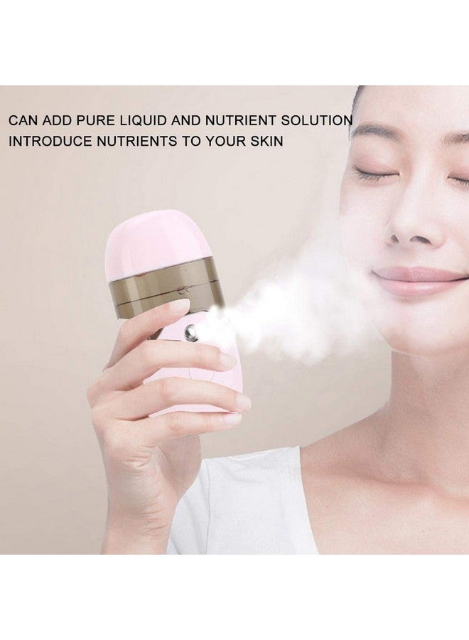 Nano Mister Nano Sprayer 50Ml Portable Handheld Usb Nano Facial Mister Facial Steamers For Skin Care Face Moisturizing Home Office Travel (Pink)