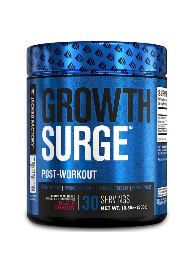 Growth Surge Creatine Post Workout w/L-Carnitine - Daily Muscle Builder & Recovery Supplement with Creatine Monohydrate, Betaine, L-Carnitine L-Tartrate - 30 Servings, Black Cherry