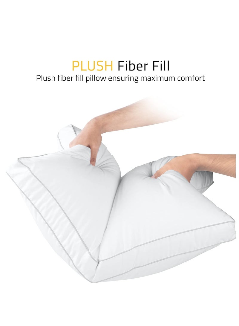 Utopia Bedding Bed Pillows for Sleeping Queen Size (White), Set of 2, Cooling Hotel Quality, Gusseted Pillow for Back, Stomach or Side Sleepers