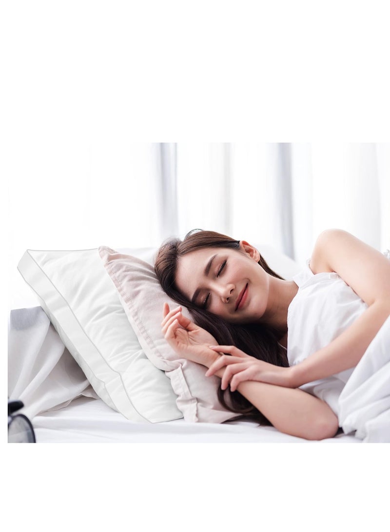 Utopia Bedding Bed Pillows for Sleeping Queen Size (White), Set of 2, Cooling Hotel Quality, Gusseted Pillow for Back, Stomach or Side Sleepers