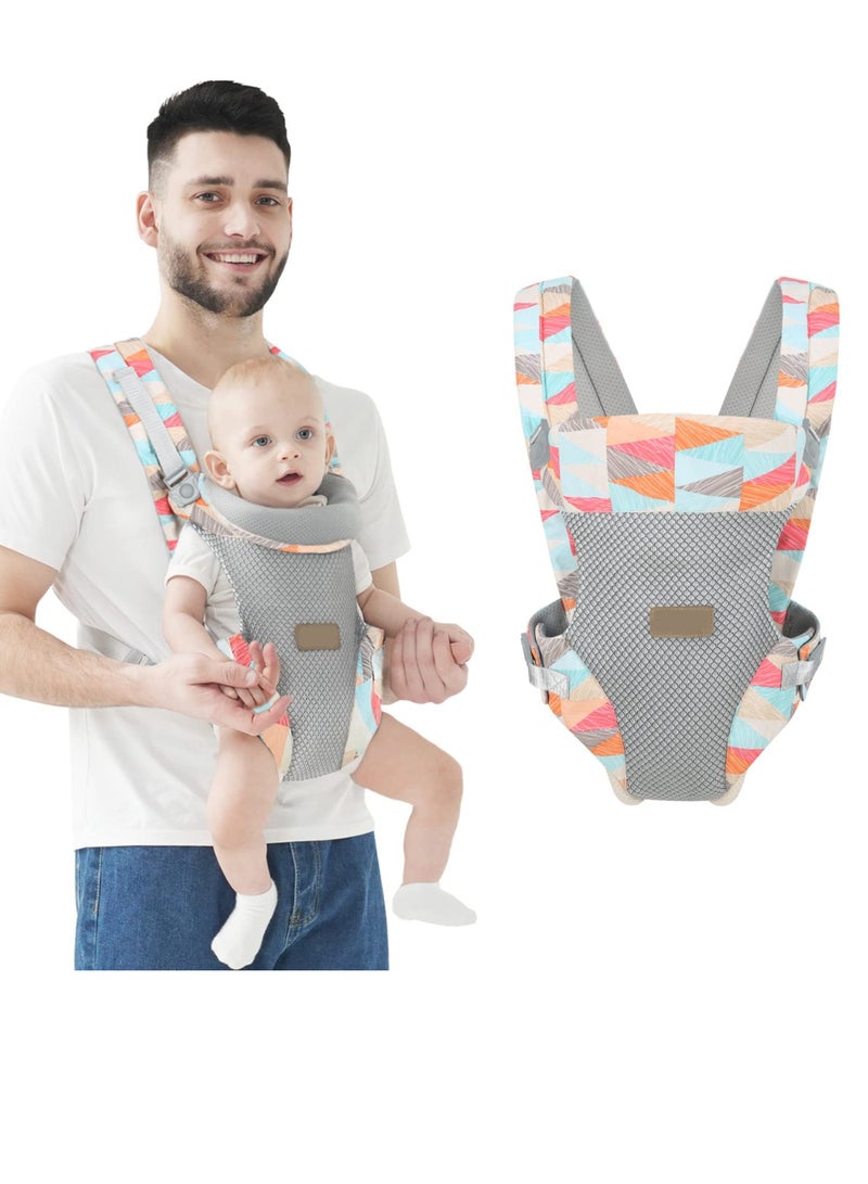 Newborn Baby Wrap Carrier, Adjustable Baby Carrier for Newborn to Toddler with Lumbar Support (7-45 Pounds) 3D Mesh Breathable Baby Holder Carrier for Toddler Infant