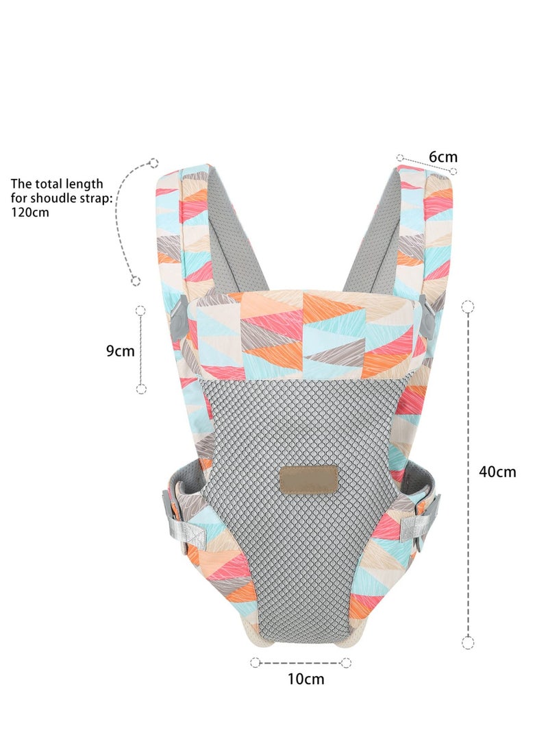 Newborn Baby Wrap Carrier, Adjustable Baby Carrier for Newborn to Toddler with Lumbar Support (7-45 Pounds) 3D Mesh Breathable Baby Holder Carrier for Toddler Infant