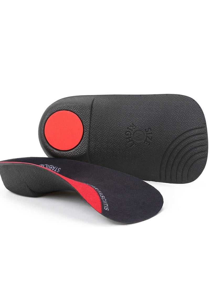 Plantar Fasciitis Arch Support Insole For Men Women And Children 3/4 Length Orthopedic Insole For High Arch Flat Foot Hyperpronation Heel Pain Relief Heel Pad Size M6.5-8.5/W7.5- 9.5